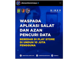 Awas! Ini 11 Aplikasi Azan dan Shalat Pencuri Data yang Dirilis Siber Polda Metro Jaya