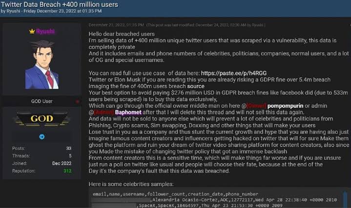 Hacker Ryushi Akui Bobol 400 Juta Data Pengguna Twitter hingga Ancam Elon Musk