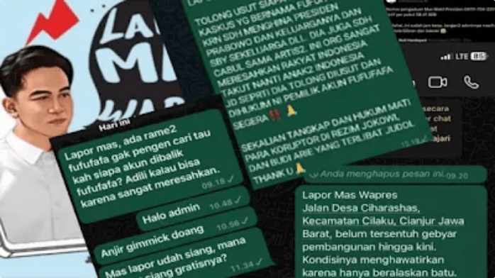 Ramai Layanan 'Lapor Mas Wapres', Warganet Adukan Akun Fufufafa: Tolong Diusut dan DItangkap Mas!
