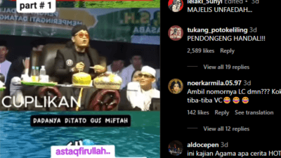 Viral! Video Ceramah Gus Miftah Bahas Cewek LC Bertato di Dada, Warganet: Ini Kajian Apa Cerita Hot?