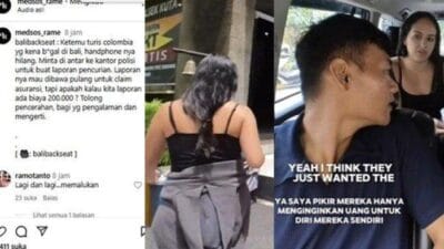Viral!, Apes! Bule Asal Kolombia Kena Begal di Bali, Bikin Laporan ke Polisi Malah Dimintai Rp200 Ribu