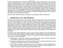 Technology In Early Years Education
