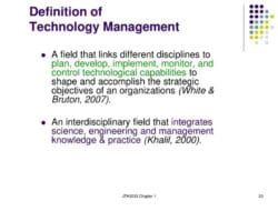 Technology Management Meaning