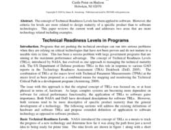 Technology Readiness Level For Software